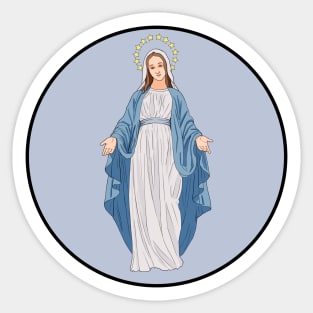 Virgin Mary Circle Sticker